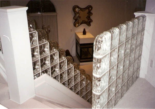 Glass Block Railing, Glass Block Stairs