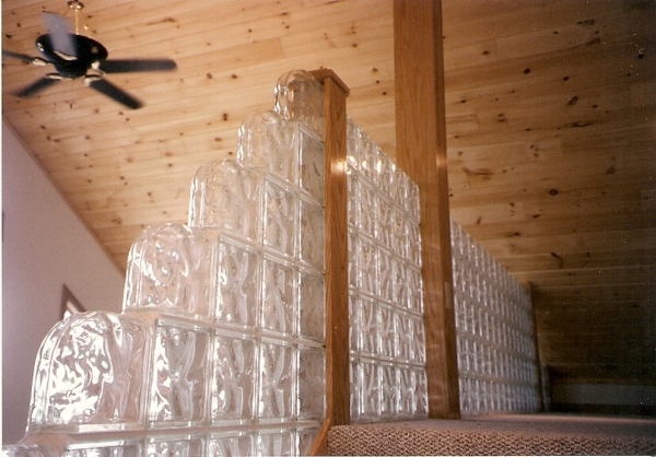Glass Block Railing, Glass Block Stairs